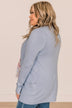 Comfortable With Myself Knit Cardigan- Periwinkle