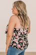 All In Good Time Floral Tank Top- Black