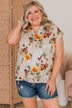 Tried Your Best Floral Top- Light Beige