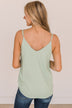 Making Big Plans Tank Top- Light Sage