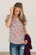 As You Can See Floral Top- Light Pink & Lavender