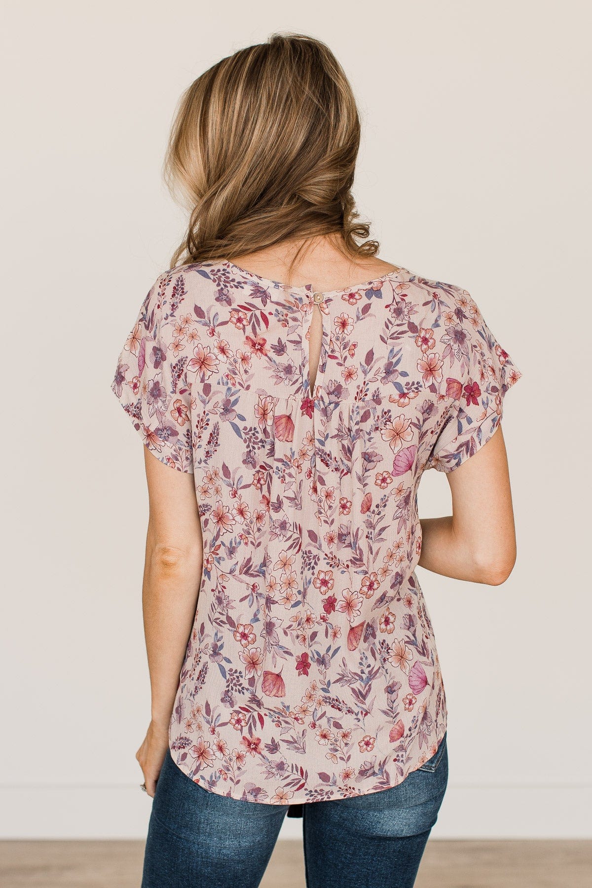 As You Can See Floral Top- Light Pink & Lavender