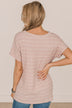 So This Is Love Striped Knit Top- Dusty Pink
