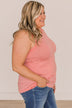 Happiness Achieved Striped Tank Top- Coral