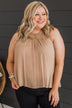 Well Loved Lace Tank Top- Mocha
