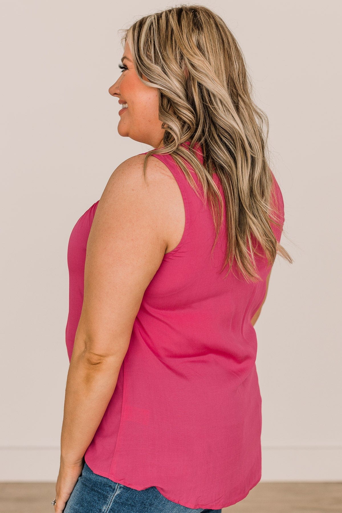 New Beginnings Tank Top- Hot Pink