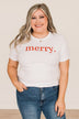 "Merry" Graphic Tee- White