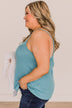 Hopelessly Yours Knit Tank Top- Dusty Teal
