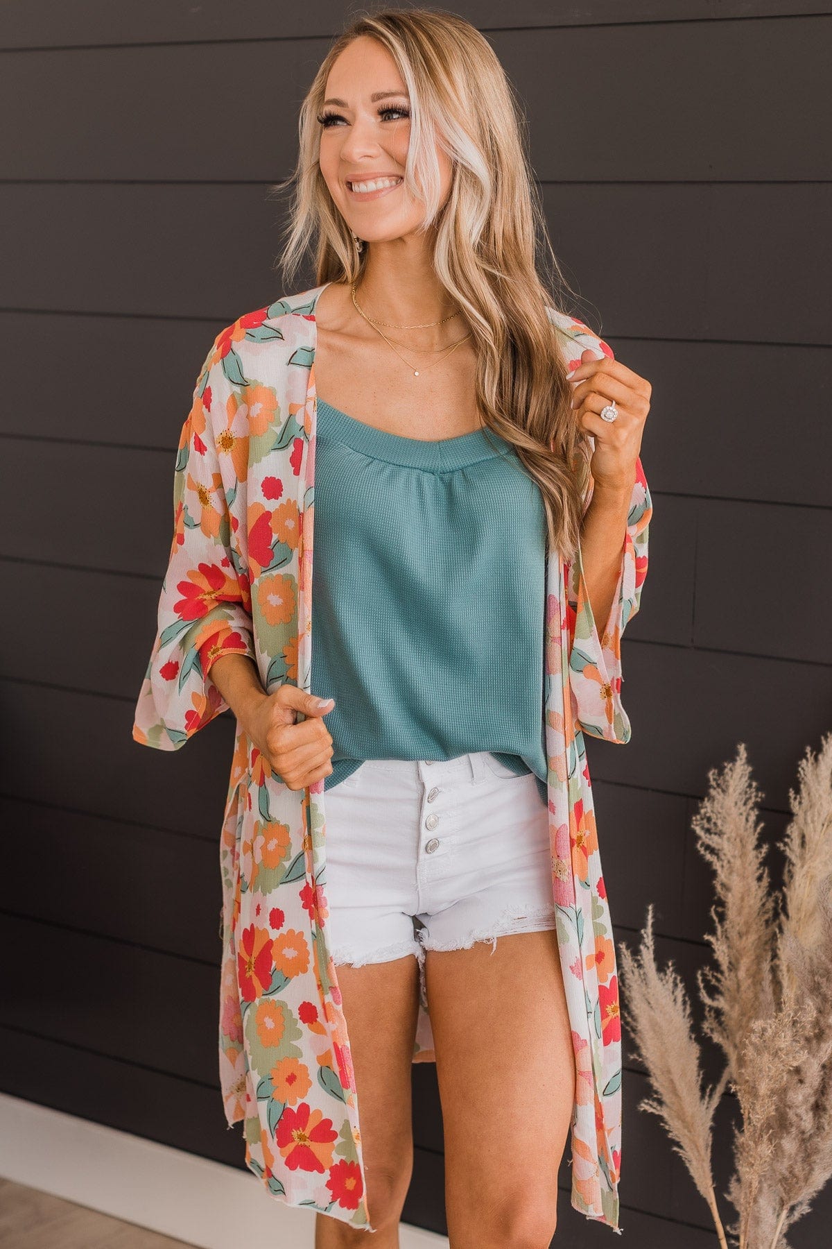 Lovely Days Ahead Floral Kimono- Ivory
