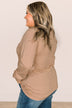 "This Is My Online Shopping Sweater" Graphic Top- Tan