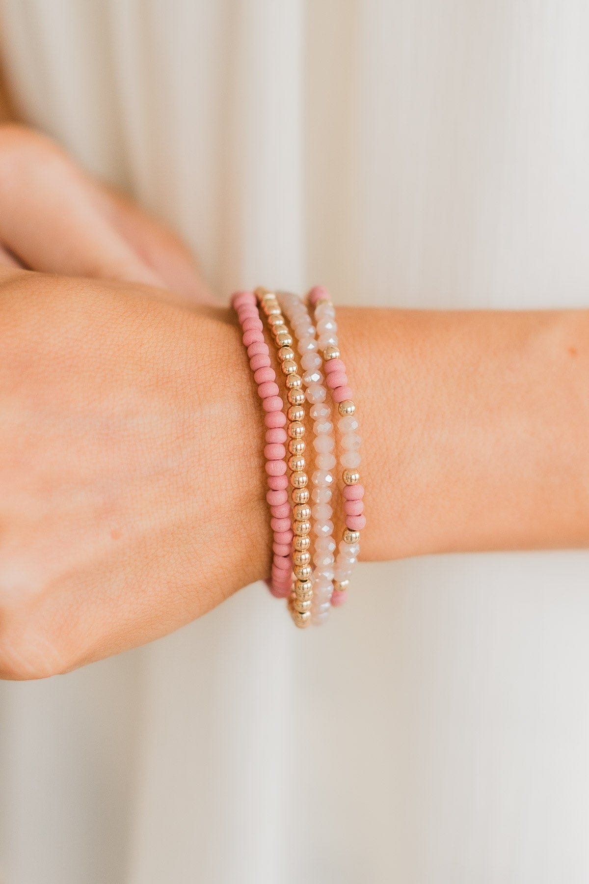 Taking Over Stackable Bracelet Set- Pink