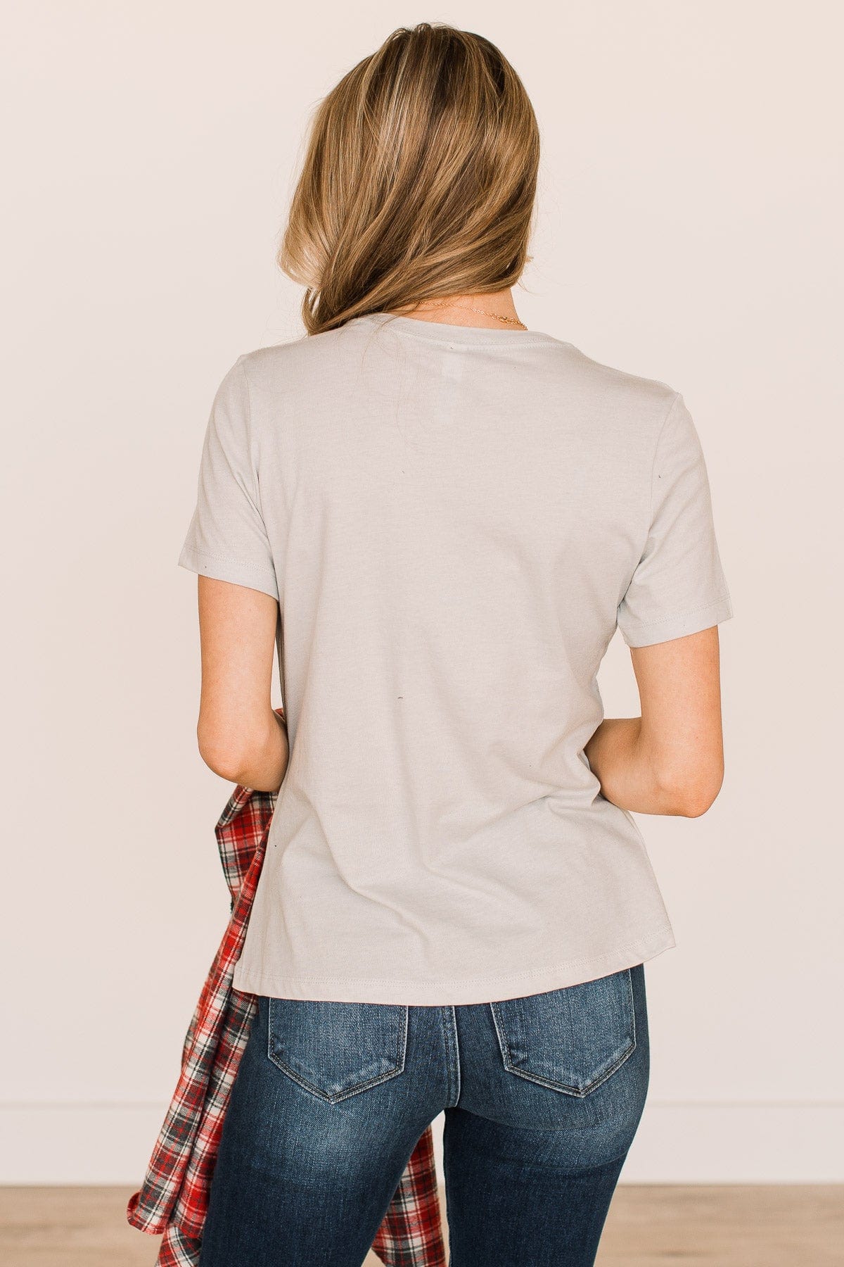 "Santa Baby" Graphic Tee- Light Grey