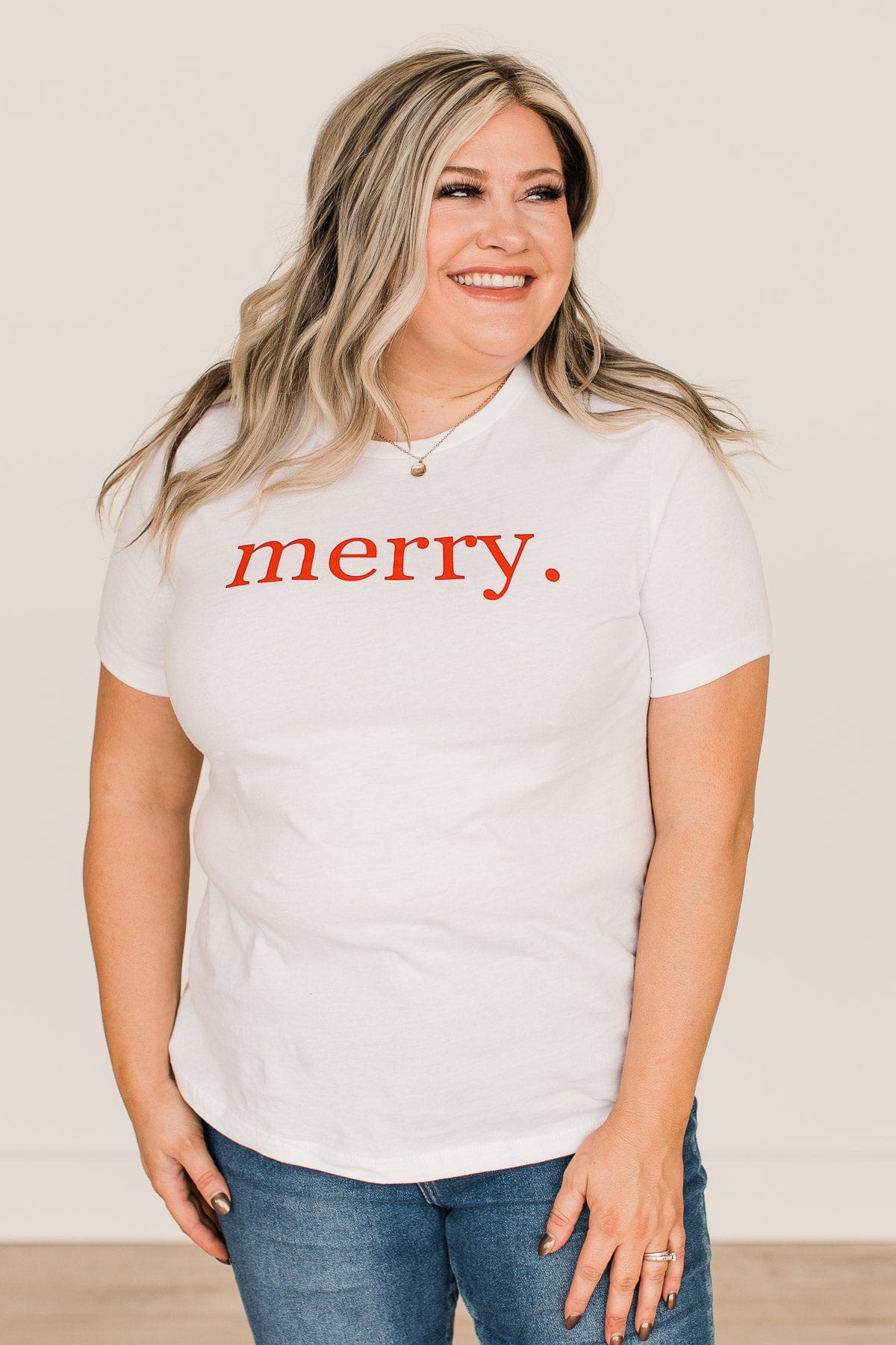 "Merry" Graphic Tee- White