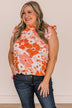 Stuck In The Past Floral Blouse- Peach & Orange