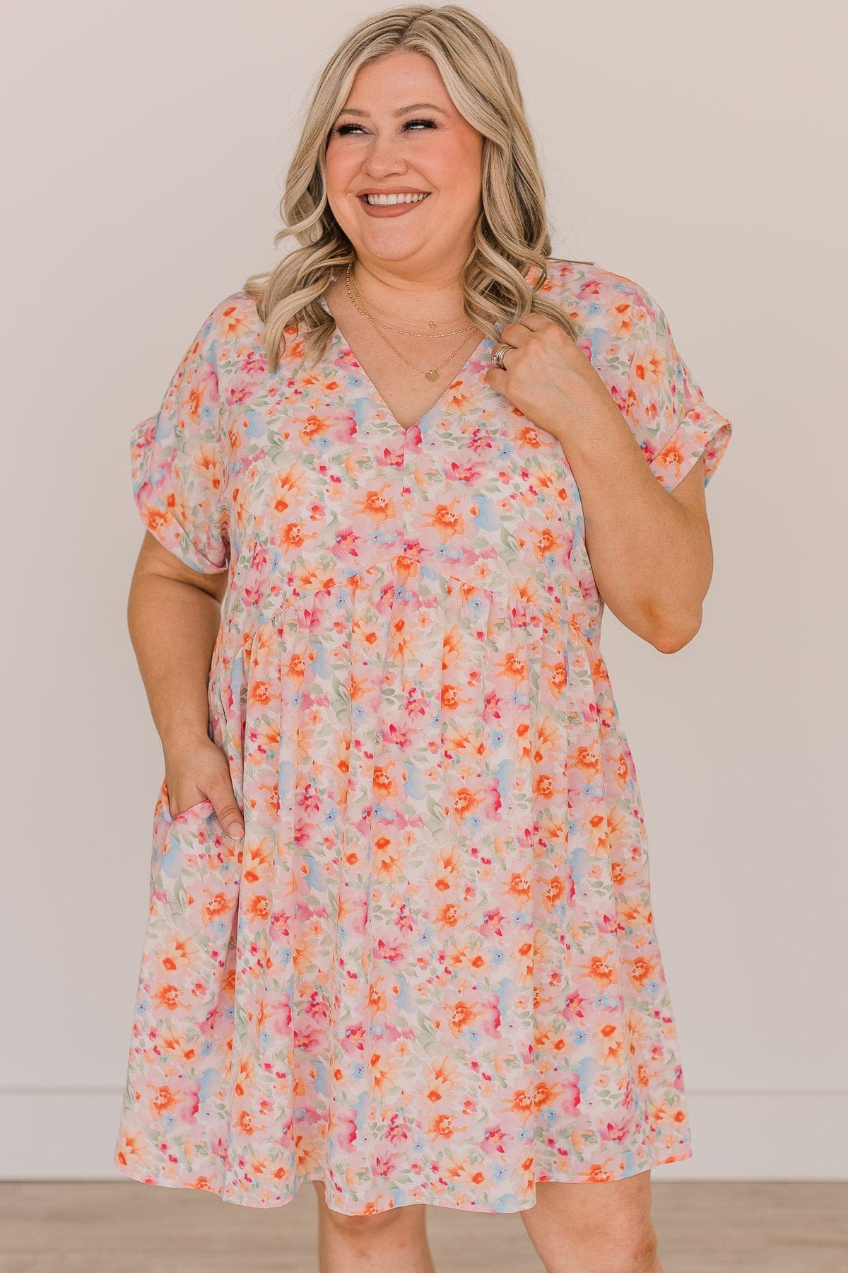 Top Of My List Floral Babydoll Dress- Ivory
