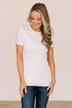 Casual Outings Short Sleeve Top- White