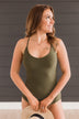 Summer At The Shore One-Piece Swimsuit- Olive