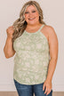 Happiest With You Floral Tank Top- Light Sage