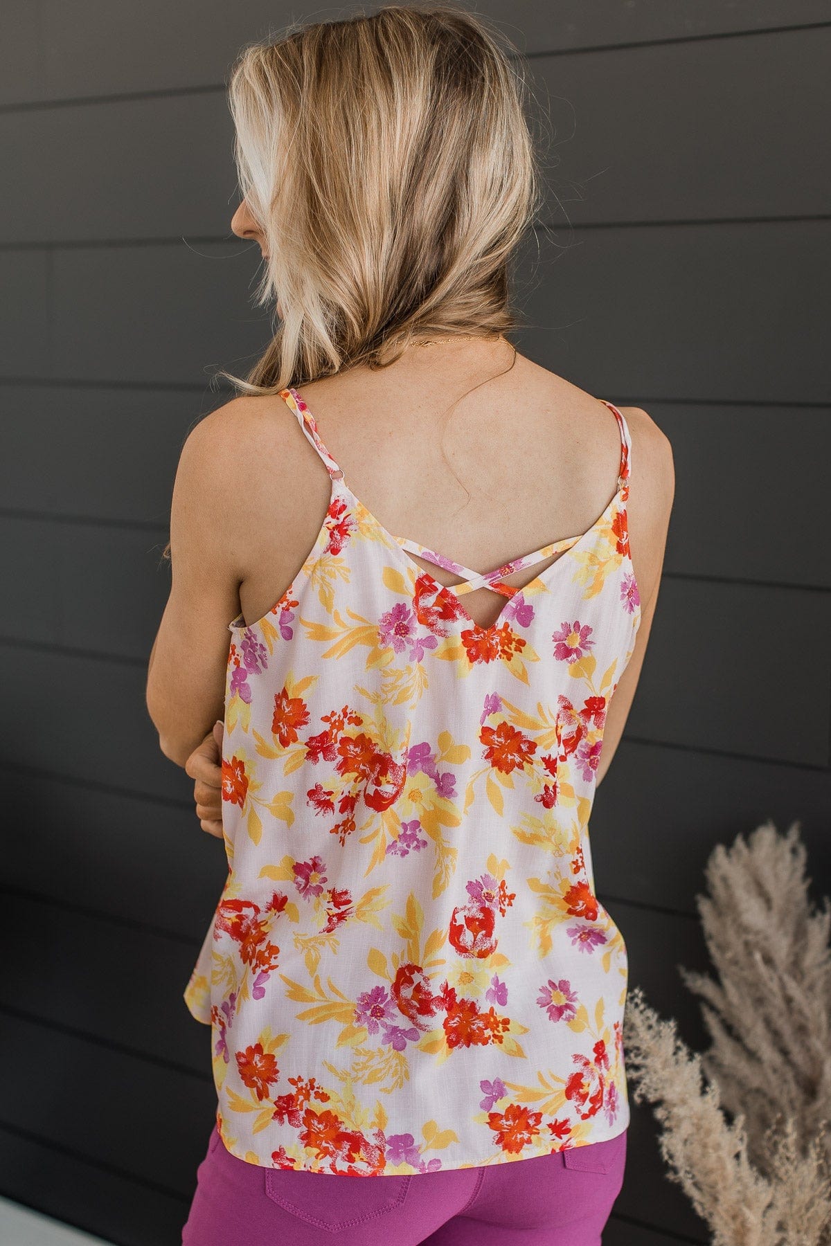 Perfect Days Floral Tank Top- Ivory
