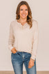 Doing My Best Button Knit Top- Cream