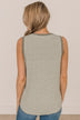 Chasing After You Striped Tank Top- Light Olive
