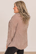 To Be Honest Button Down Knit Hoodie- Light Mocha