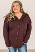 Hooked On Your Love Button Top- Plum