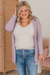 Found Myself Open Front Knit Cardigan- Lavender