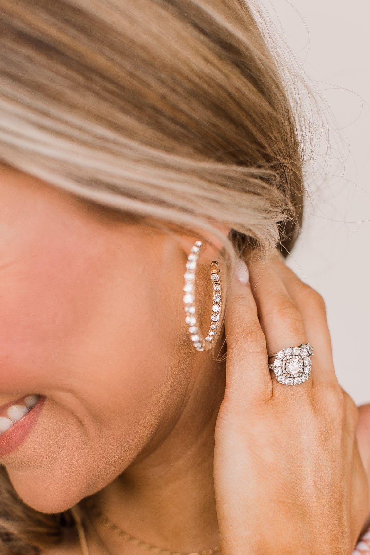 Totally Charmed C-Hoop Earrings- Gold