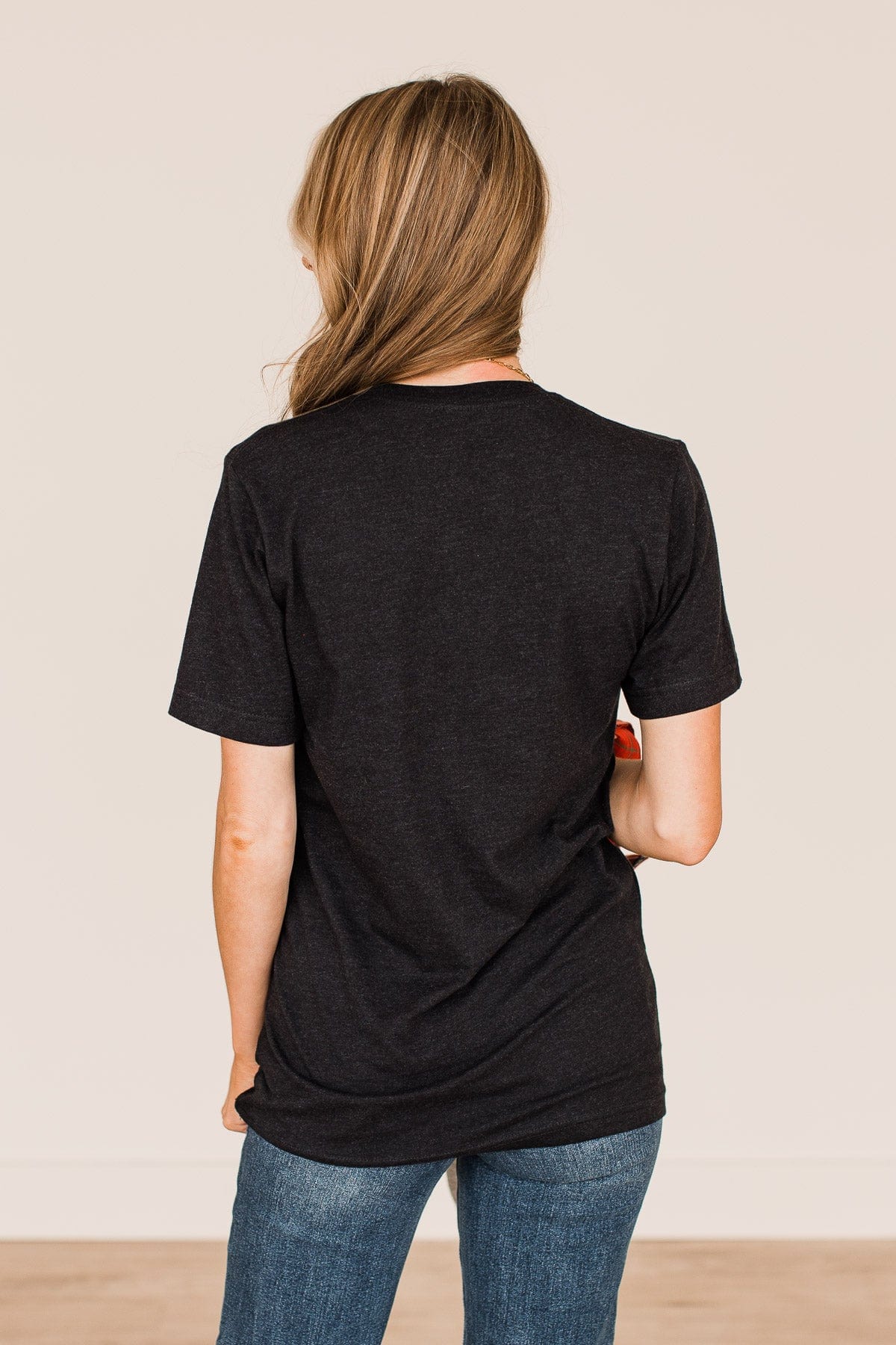 "Merry, Merry, Merry Christmas" Graphic Tee- Black