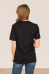 "Merry, Merry, Merry Christmas" Graphic Tee- Black