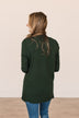 Time To Be Alive Drape Cardigan- Hunter Green