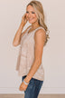 Call On You Printed Tank Top- Light Taupe