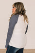 Excited For This Raglan Top- Ivory & Navy