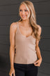 Sweet Intentions Ribbed Knit Tank Top- Light Taupe