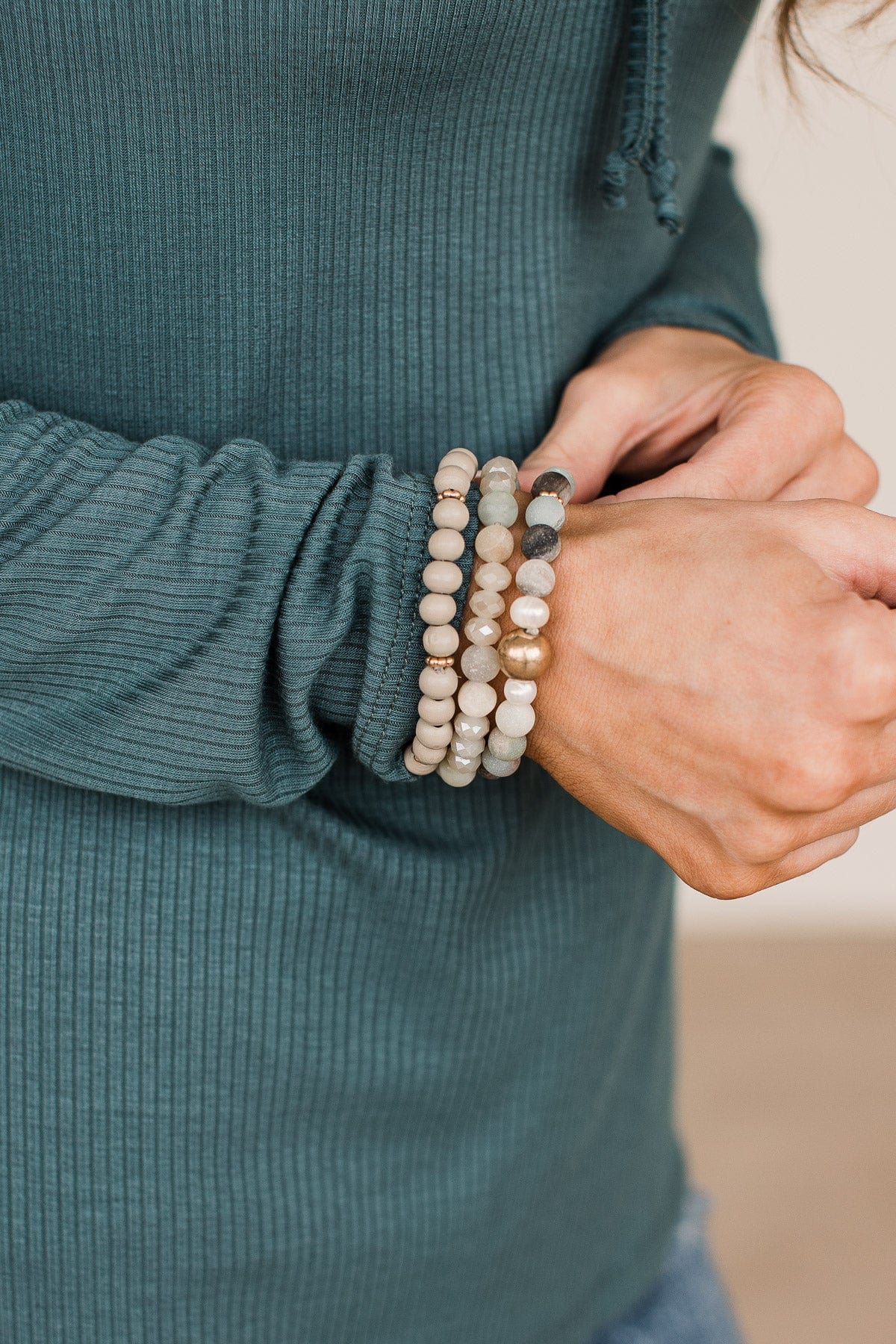 Something To See Bracelet Set- Mint