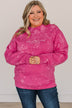 "Not A Morning Person" Crew Neck- Fuchsia