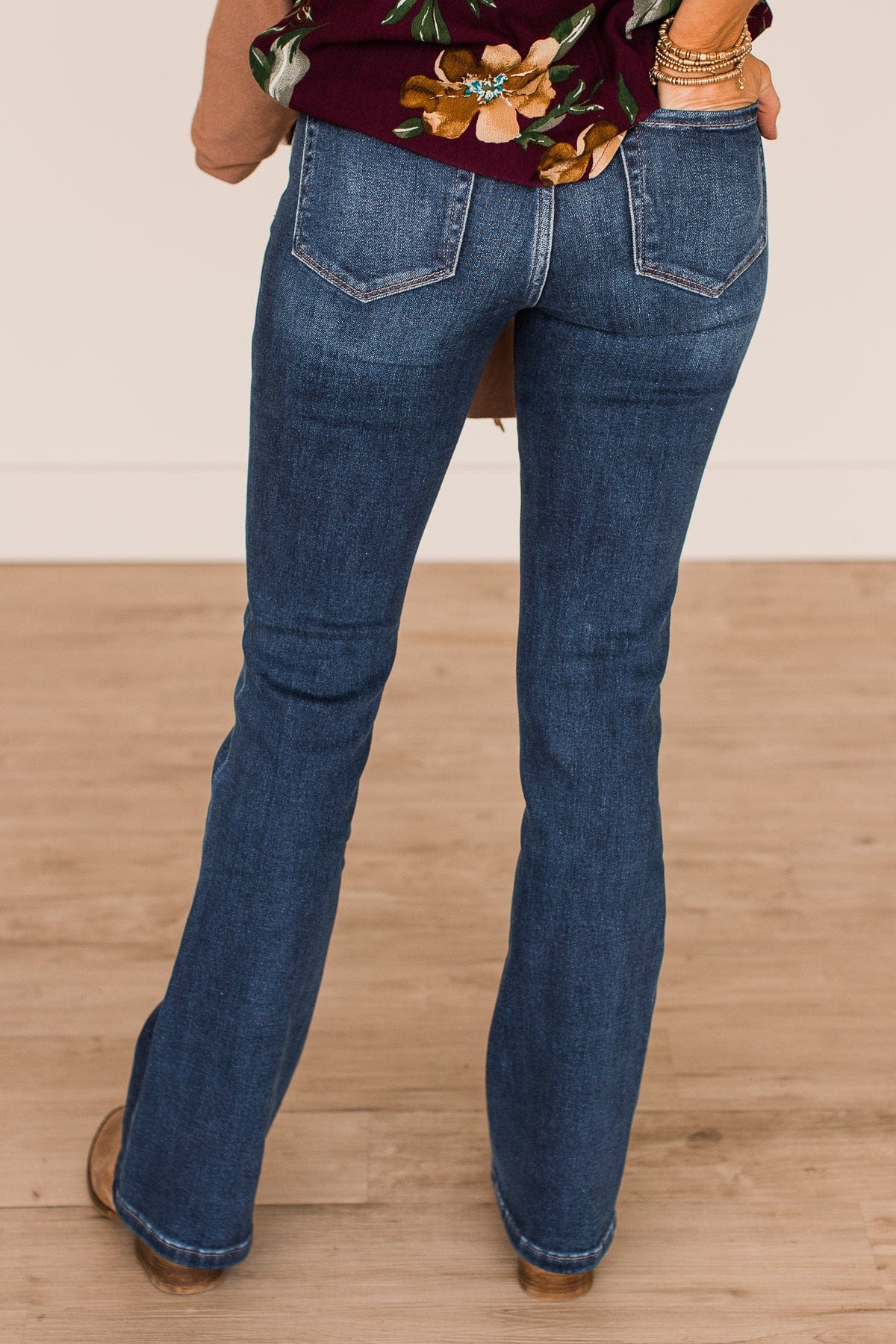 Vervet High-Rise Bootcut Jeans- Tamsin Wash