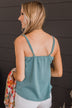 Hopelessly Yours Knit Tank Top- Dusty Teal