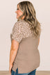 Loud & Clear Color Block Top- Taupe