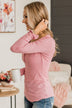 Give Your Best Long Sleeve Henley Top- Light Pink