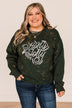"Holly Jolly" Bleached Pullover- Wintergreen