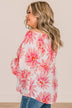Full Of Hope Floral Blouse- Ivory & Pink