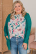 Lovely New Day Open Front Knit Cardigan- Kelly Green