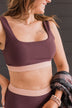 Sweeter Than Sunshine Ribbed Swim Top- Eggplant & Pink