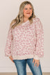 Wildly Confident Leopard Print Sweater- Cream & Mauve Pink