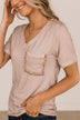 Unconditional Love Pocket Top- Dusty Pink