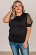 Sweet Success Puff Sleeve Top- Black