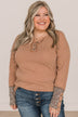 Closer Than Every Button Knit Top- Camel