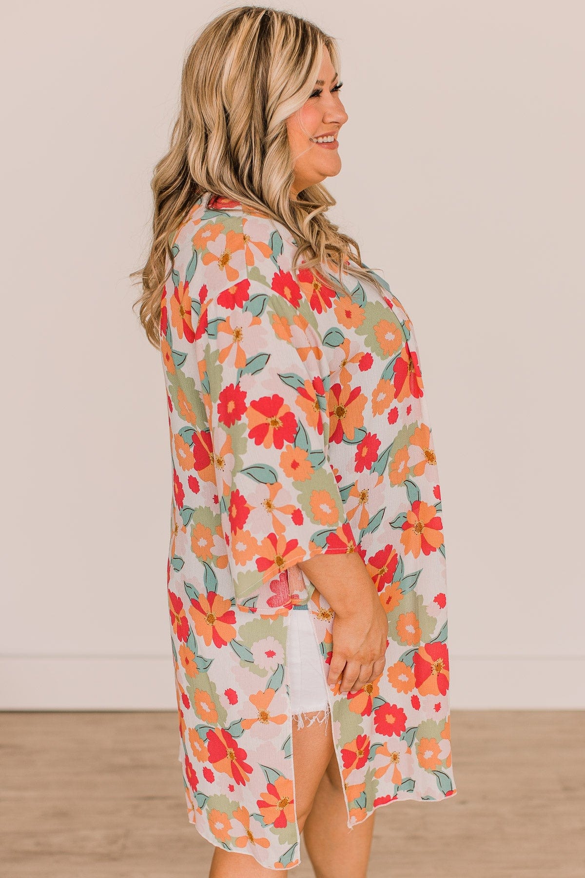 Lovely Days Ahead Floral Kimono- Ivory